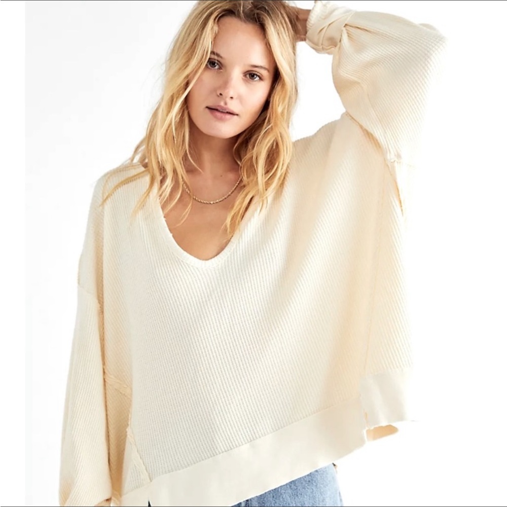 NWT Free People Santa Clara Thermal in Alabaster - Picture 3 of 6